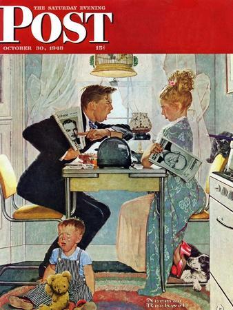 "Dewey v. Truman" Saturday Evening Post Cover, October 30,1948 - Giclee Print, 12x16