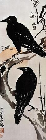 Japanese Print: Crow - Giclee Print, 8x24
