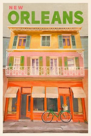 New Orleans Louisiana Vintage Travel Poster - Giclee Print, 12x18