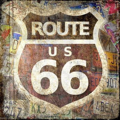 Route 66 - Wall Art Print, 16x16
